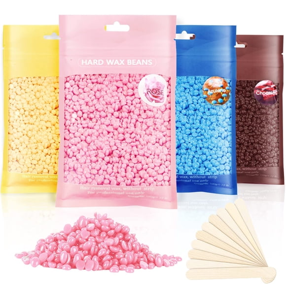 Frijoles de cera dura Wax Beads Leaflai, 400 g, para depilación