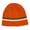 Orange, variant on Warm Winter Knit Short Cuffless Ribbed Striped Skull Cap Beanie, Sky Blue