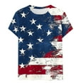 thumbnail image 4 of Blczomt Patriotic Womens Tops Short Sleeve T Shirts Red 4th of July Summer Independence Day Womens Shirts Casual, 4 of 4