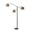Dark Bronze, variant on Adesso Cabo Arc Lamp, Brushed Steel, Textured White Fabric Shade