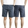 thumbnail image 2 of Zoeecloth Men's Cotton Shorts Pants Long Shorts Cargo Shorts 5 Lightweight with Pockets for Workout, 2 of 8