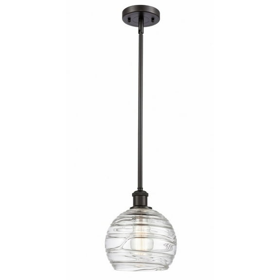 Innovations 516-1S-OB-G1213-8-LED Deco Swirl 1 Light Pendant part of the Ballston Collection, Oil Rubbed Bronze