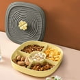 thumbnail image 4 of TOPRenddon Divided Serving Tray with Lid and Handle, Portable Snack Fruit Tray with 4 Compartments, Snackle Box Container Platters Organizer for Candy Fruits Nuts Snacks, 4 of 8