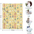 thumbnail image 4 of Yellow Princess Castle Unicorn Pattern Blanket,Comfortable Soft Flannel Throw Blanket,All Season,Warm Lightweight Blankets for Sofa Bed Couch Living Room Chair,30"x40", 4 of 4