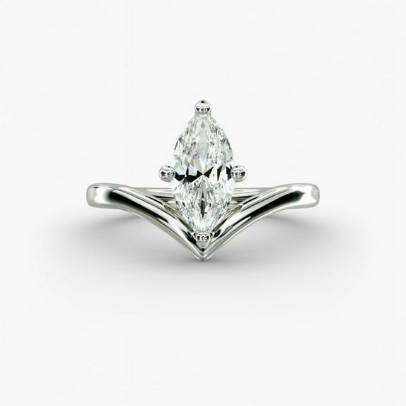 Best Jewel 1.6 Ct Marquise Cut Lab Created Diamond Engagement Ring - 14K White Gold Over Diamond Wedding Ring - Anniversary Ring for Women's - Women's Solitaire Ring - Party Wear Diamond Ring