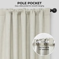 thumbnail image 5 of HPD Half Price Drapes Oatmeal Faux Linen Room Darkening Curtains for Bedroom & Living Room Curtains (1 Panel), Door & Window Curtains 108 inches long, Rod Pocket curtains & drapes, 50W X 108L, 5 of 11