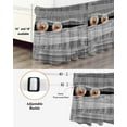 thumbnail image 3 of Halloween Eyes Bed Skirt Gauze Abstract Retro Art Bed Skirts California King Size 18 Inch Drop, Wrap Around Dust Ruffle&nbsp;Bedskirt with Adjustable Elastic Belt for Queen Size Beds, 3 of 7