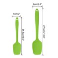 thumbnail image 2 of 2pcs Kitchen Cooking Silicone Spatula Set Heat Resistant Rubber Scraper Cooking Baking Utensils Green, 2 of 7
