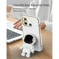 thumbnail image 5 of Compatible with Xiaomi Redmi 12C Case for Women Men, Ultra Soft Xiaomi Redmi 12C Phone Case with Stand Silicone TPU Plating Cute Astronaut Pattern Cases Cover (White), 5 of 14