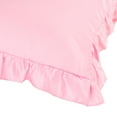 thumbnail image 6 of PiccoCasa 2Pcs Satin Pillowcases Ruffled Pillow Shams, Queen Pink, 6 of 8