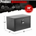 thumbnail image 2 of 30in Heavy Duty Aluminum Truck Toolbox w/Lock, Waterproof, Matte Black, 2 of 8