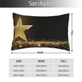 thumbnail image 2 of Pofeuu Gold Glittering Stars Print Polyester Microfiber Plush Pillowcases, Super Soft and Cozy Pillow Case Covers with Envelop Closure（Pillow core not included）-16"x24", 2 of 6