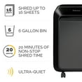 thumbnail image 6 of Fellowes Powershred LX210 16 Sheet Micro-Cut Heavy Duty Paper Shredder for Office, Black, 14.13 " H, 6 of 8