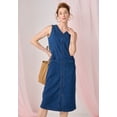 thumbnail image 2 of Jessica London Women's Plus Size Denim Button Midi Dress, 2 of 2