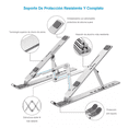 thumbnail image 3 of Base Soporte Laptop Aluminio Plegable Portátil Y Ajustable, Plata, 3 of 5