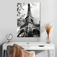 thumbnail image 2 of Elephant Stock Bw Eiffel Tower Wall Art - Vertical Canvas Wall Art - Dining Room Wall Decor - Architecture Canvas - Black And Gray Decor - 20" x 30", 2 of 4