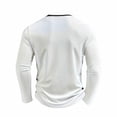 thumbnail image 4 of Afdoent Mens Henley Shirts Long Sleeve Casual Color Block Button T Shirt Classic Vintage Tee Shirts Streetwear, 4 of 6