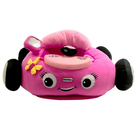 Little Tikes Cutie Coupe Plush Car Baby Toddler Lounger Seat, Stylish Pink