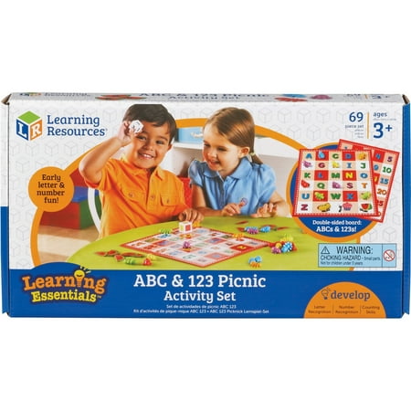 Learn 123 - Learning Resources, LRN7730, ABC 123 Picnic Board Activity Set, 1 Set