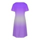 thumbnail image 4 of Vestido Corto de Verano Moda Gradiente Corto de Manga en V Cuello Vestido Casual, Poliéster Ligero de Verano, Lavado de Manos, 4 of 8
