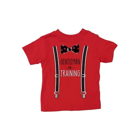 

Way to Celebrate Baby Boys & Little Boys Gentlemen Valentines Day Short Sleeve Tee