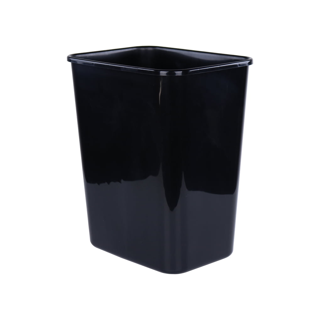 Mainstays 5.5g Slim Wastebasket Black