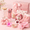 Pink, variant on Beige 14-Piece All-Occasion Gift Basket Set for Teen and Women