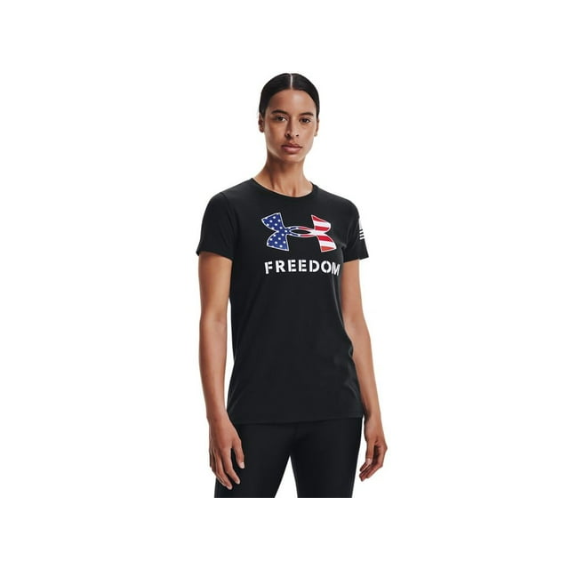 Camiseta Under Armour New Freedom Logo para Mujer Negro/Blanco