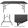 thumbnail image 4 of Everyday Home Set of 2, 6-foot-Long Folding Tables for Parties, Dining, and More, Black, 4 of 7