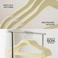 thumbnail image 2 of Utopia Home Velvet Hangers 20 Pack – Luxury Non-Slip Slim Pant & Coat Hangers, Strong Space-Saving Clothes Hangers with Pants Bar and 360° Swivel Hook – Ivory, 2 of 8