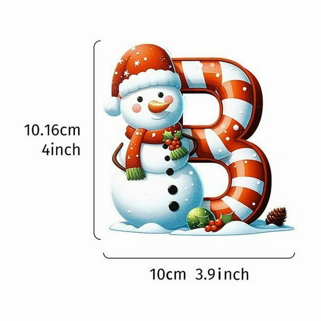 Adorno colgante de acrílico 2D con forma de muñeco de nieve navideño con letras para festivales navideños, colgante para árbol de Navidad.