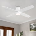 thumbnail image 2 of LEDET 52 in. 4-Plywood Blades Matte White and White/Wood Grain Mounted Ceiling Fan with Remote control, 2 of 8