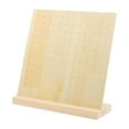 thumbnail image 3 of QccHieUs Wooden Pegboard Display Stand Earring Display Jewelry Rack Earring Display Stand 132 Holes, 3 of 9