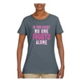 thumbnail image 2 of In This Family No One Awareness Womens Graphic T-Shirt, Charcoal, 3XL, 2 of 3