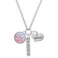 thumbnail image 1 of Delight Jewelry Silvertone Domed Multi Color MA Always My Mother Bar Zoe Necklace, 1 of 4