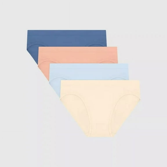 Underwear Bikini Pack, 4-Pack, Seamless Panties, 4-Way Stretch, Assorted