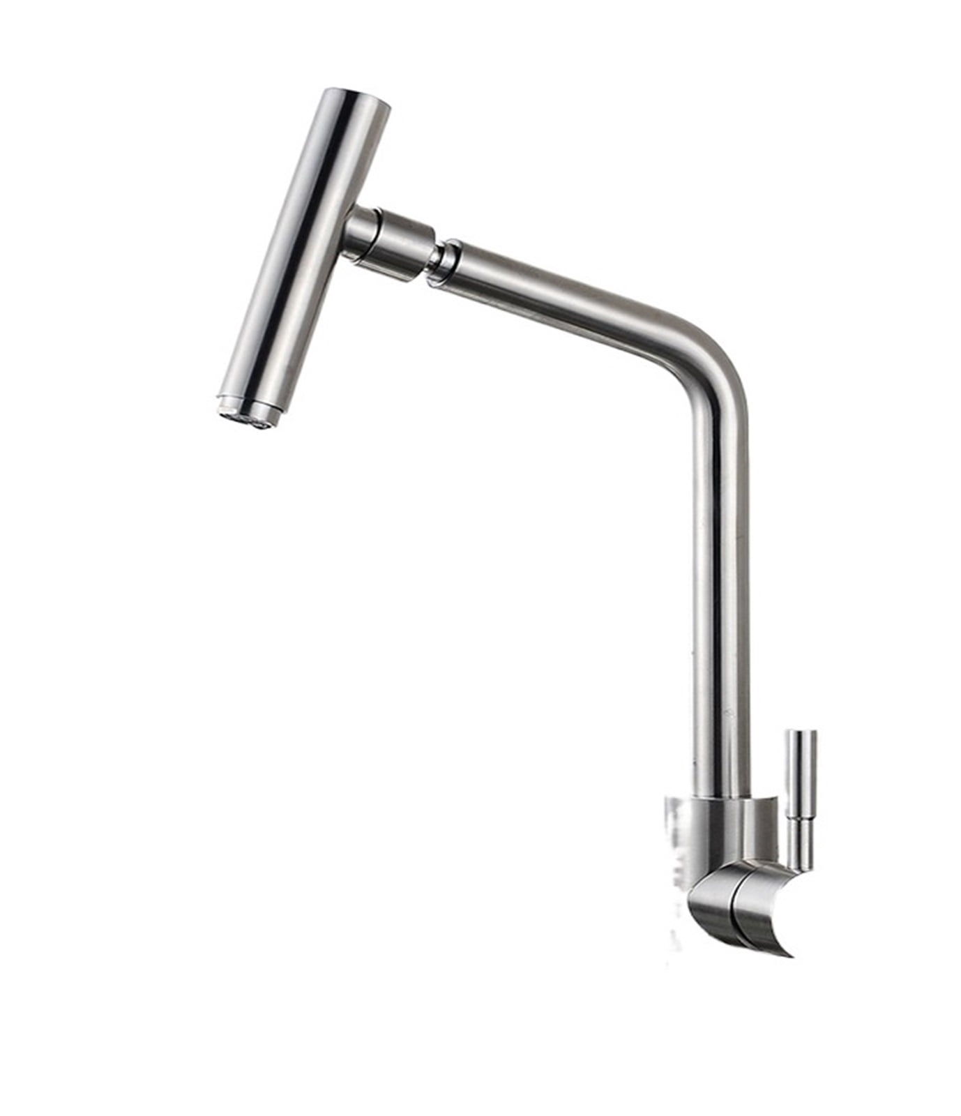 304 Stainless Steel Rotary Kitchen Faucet, Hot And Cold Lead Free Drawing Wash Basin Sink 360 Swivel Mixer ,Easy to Install