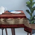 thumbnail image 4 of Retro American Flag Table Cloth Waterproof Tablecloths, Red Blue Flag Vintage Wooden Tablecloth Dining Table Cover for Kitchen Party Tabletop Outdoor, Rectangle Tablecloth 60x120 Inch, 4 of 9