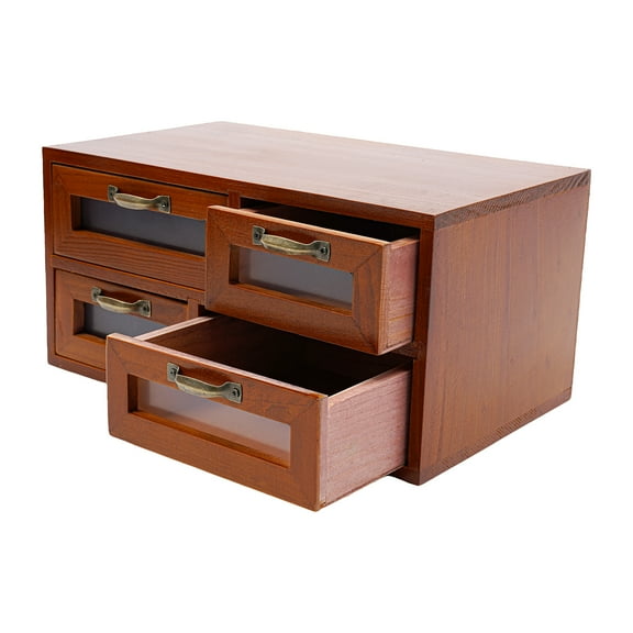 Toolven 16-Drawer Desk Apothecary Cabinet, Solid Wood & Iron, Perfect for Office or Home Organization