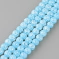 thumbnail image 1 of Synthetic Crackle Quartz Beads Strands Round Dyed Light Sky Blue 6mm Hole: 1mm about 69pcs/strand 15~15.3 inch, 1 of 2