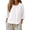 White, variant on Womens 3/4 Sleeve Tops Round Neck Shirt Cotton Linen Button down Tunic Tops Loose Casual Breathable Tops for Summer Outdoor Wear by Gbobgt Red L