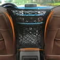 thumbnail image 4 of Car Seat Storage Net, Stretchable Elastic Mesh Pet Barrier Organizer Between Seats for Auto Accessories, 4 of 7