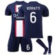 thumbnail image 1 of 2223 Paris Saint-Germain Messi Jersey Home No. 10 Neymar Mbappé No. 7 PSG Camiseta de fútbol para niños, 1 of 3