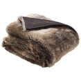 thumbnail image 3 of SAFAVIEH Luxe Sheen Striped Faux Fur Throw, 50" x 60", Coco, 3 of 3
