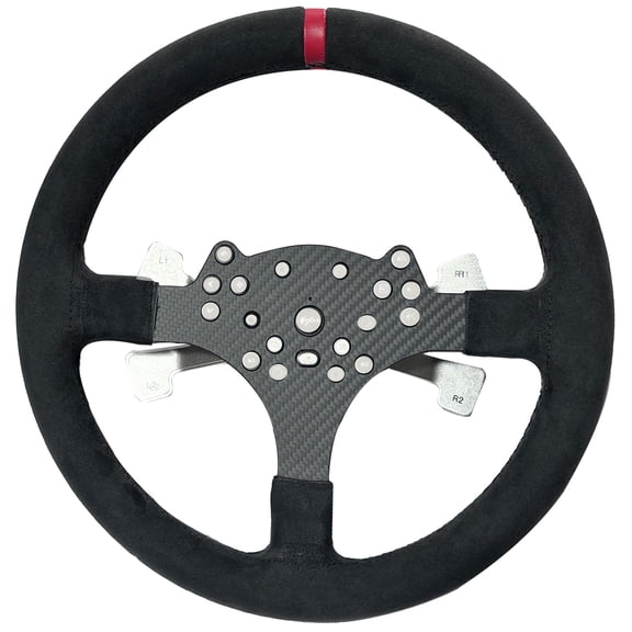 Replace 13 inch lightweight Suede Steering Wheel Replace Panel For PXN V10 Pro Ultra Direct Drive Racing Wheel;Real Carbon Fiber For Xbox Series X/S PS4 PS5 PC Base Hub