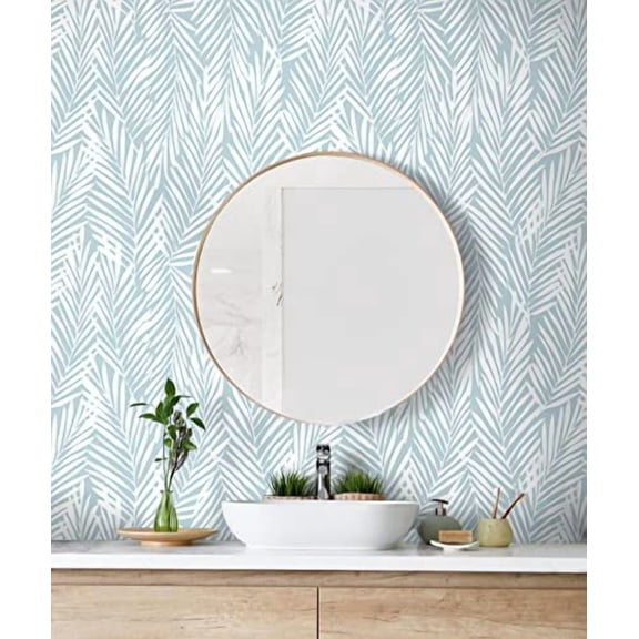 NextWall Stacy Garcia Home Mod Palm Peel and Stick Wallpaper (Blue Skies)