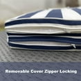 thumbnail image 6 of 2 Pieces Set Outdoor Patio Chaise Lounge Chair Replacement Cushions Chair Pads,Blue White Striped, 6 of 7