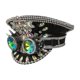 thumbnail image 3 of Sombrero plano con visera y diamantes de imitación para mujer, gorra plana con lentejuelas brillantes Negro, 3 of 9