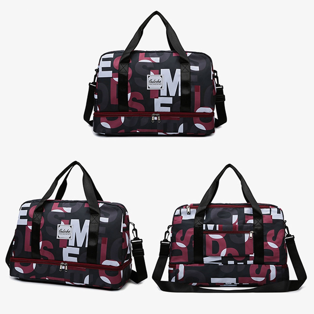 Spacious Sports Bag With Shoe Storage Lightweight Oxford Handbag For Fitness Travel And Daily Commute