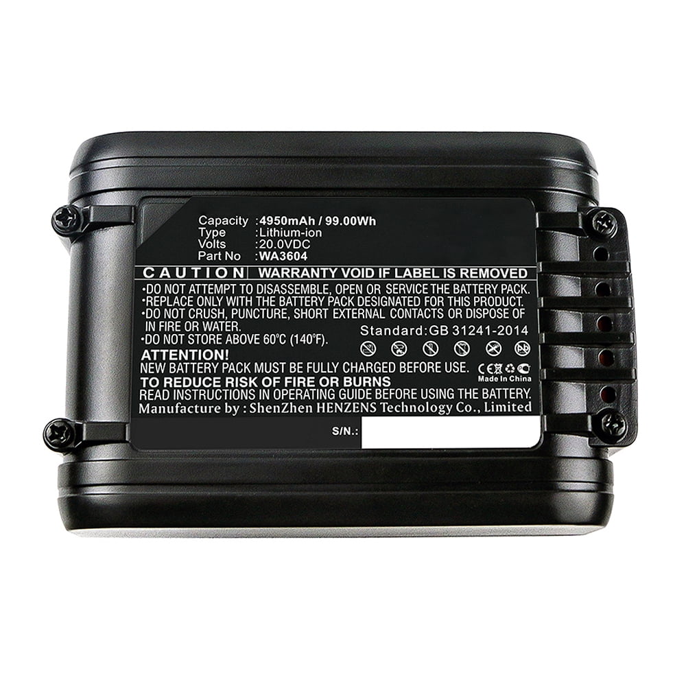 Synergy Digital Lawn Mower Battery, Compatible with Worx WA3553 Lawn Mower,  (Li-ion, 20V, 4950mAh) Ultra High Capacity, Replacement for Worx WA3553  Battery - Walmart.com